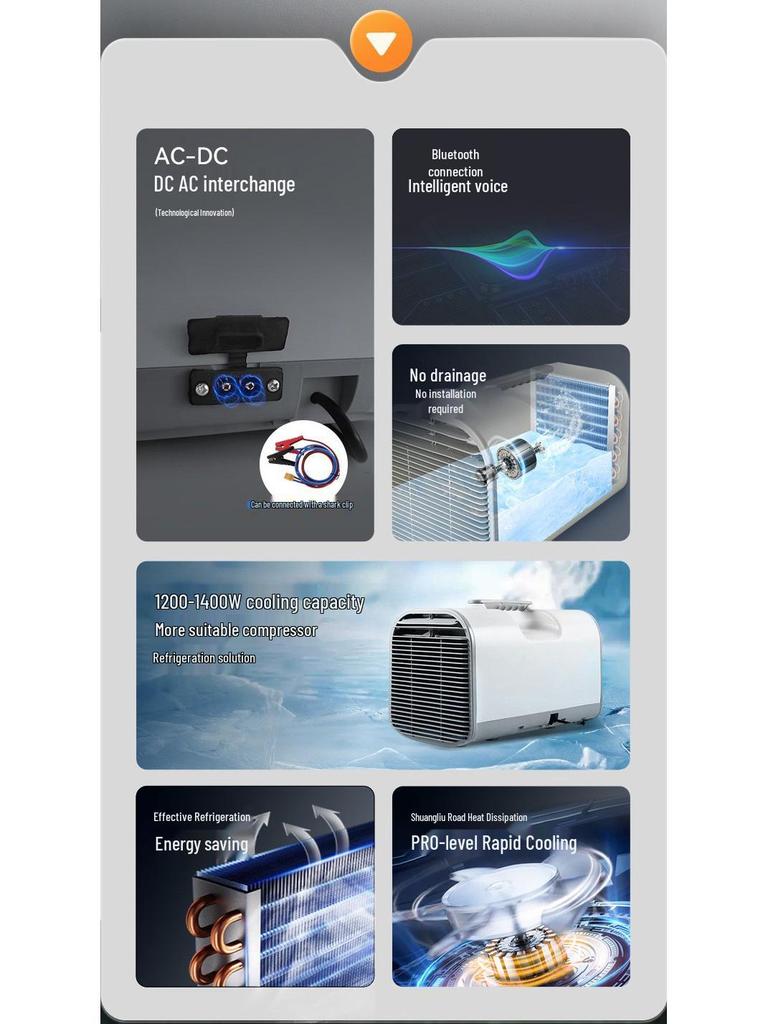 Portable Outdoor Camping Tent Air Conditioner - Mobile, Freestanding, Compact Unit