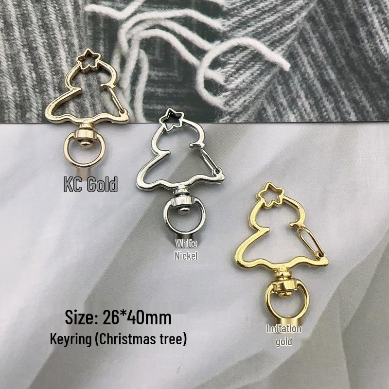 Handmade Metal Rotating Chick Keychain with Christmas Bell and Color Retention.