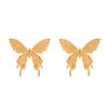 1 Pair of Golden Butterfly Pendant Earrings