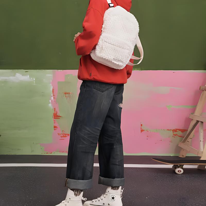 Converse Рюкзак из искусственного меха Обычный Унисекс Молочно-белый 10026816-A01