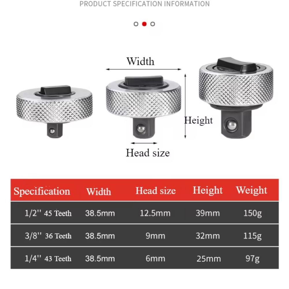 1/4" 3/8" 1/2" Mini Ratchet Socket Wrench Quick and Labor-saving Reversible Two-way Adjustable Wrench Effortless Operation