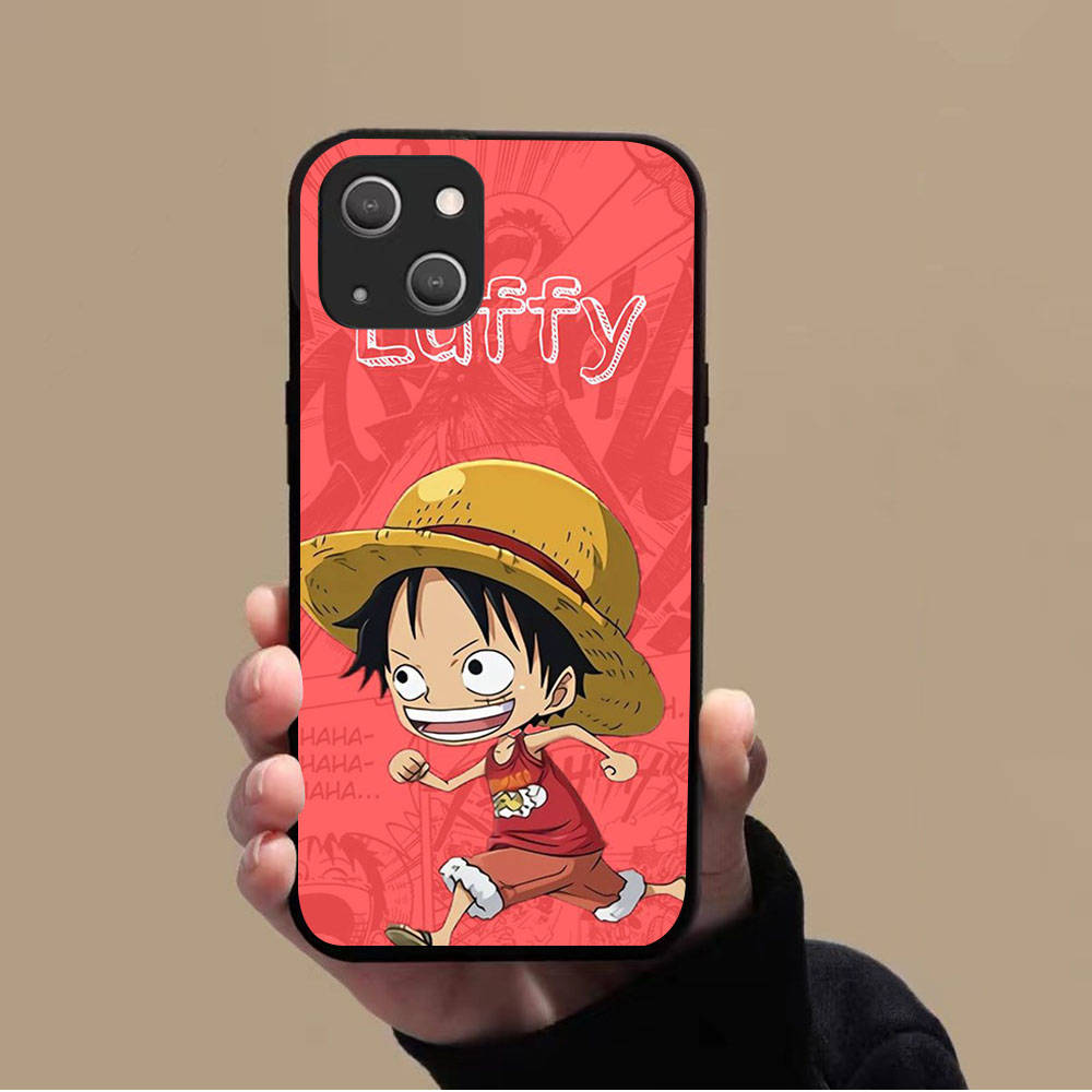 KK-41 One Piece Poster Soft Black Case for iPhone XR 14 15 11 12 13 6 7 8 X XS Pro Max Samsung S22 S23 S21 S24 FE Ultra S8 Plus
