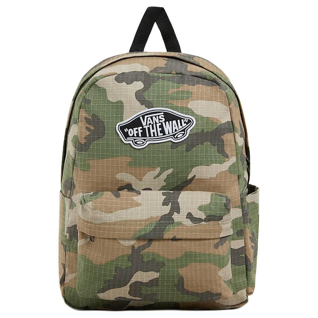 Vans 22л Камуфляжный Принт Модный Универсальный Рюкзак Унисекс Рюкзак Зеленый Мультиколор VN000H4YLVB