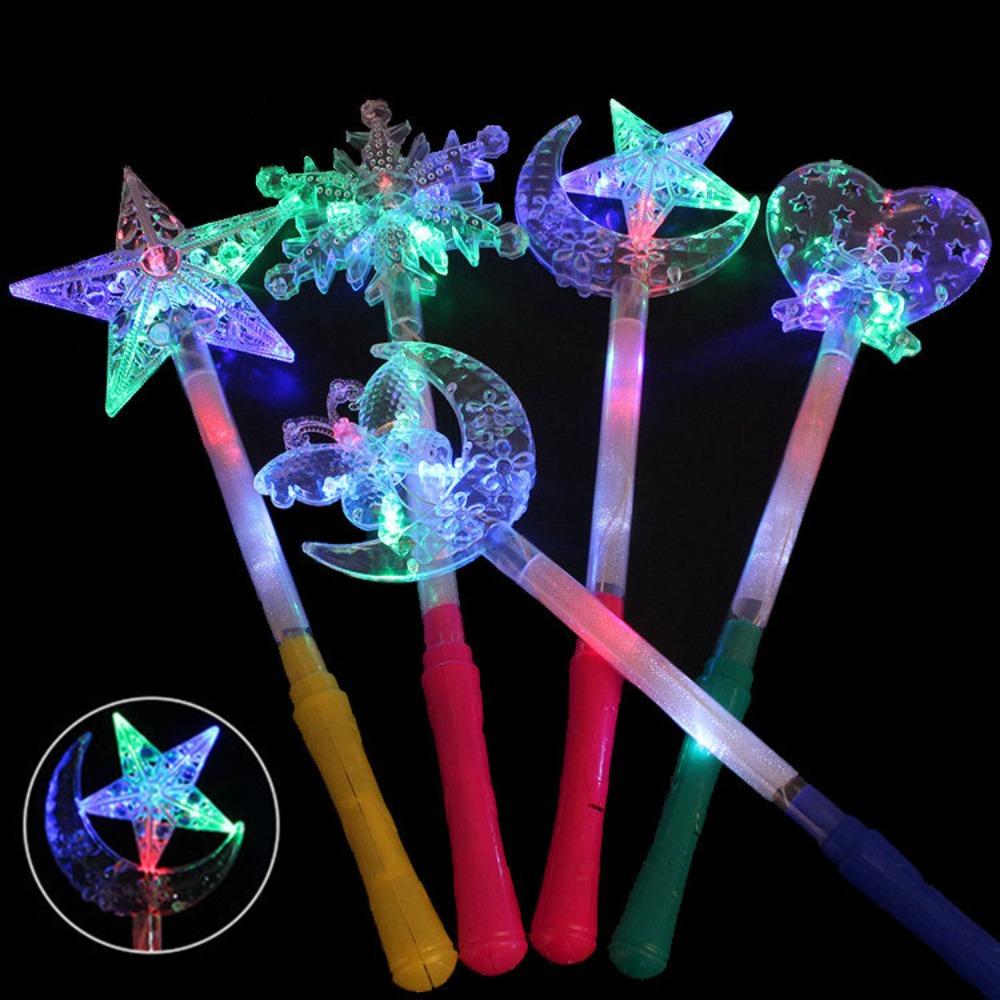 Трюки, уличные игрушки, светодиодная мигающая волшебная палочка со звездой, пентаграмма, вспышка, светящаяся волшебная палочка, вспышка