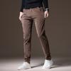 Облегающие эластичные маленькие прямые мужские повседневные брюки, весенний тренд, корейская версия, новые весенние и осенние обычные вельветовые брюки, осень