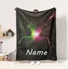 Custom Name Light Shadow Flannel Blanket Throw Blanket Soft Warm Sofa Bed Decor Unique Gift
