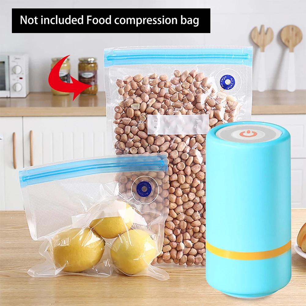 Reusable Vacuum Food Sealers Portable Gadgets Handheld Vacuum Sealer Pump Usb Rechargeable For Home Kitchen Travel Picnic