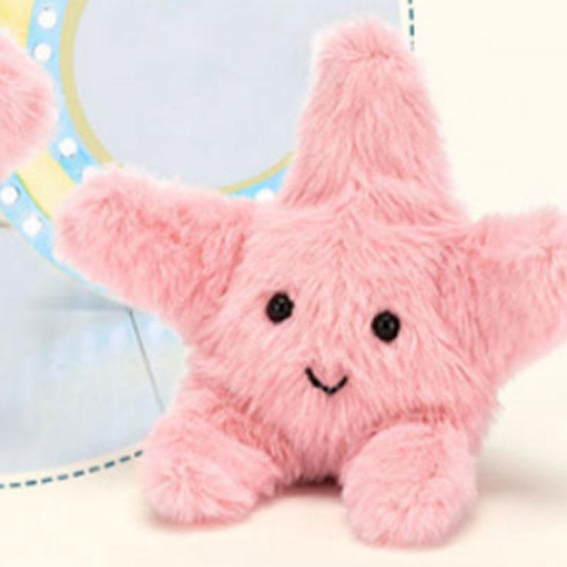 Jellycat Морские животные Пушистая морская звезда Кукла-компаньон Плюшевая кукла 10 см высотой