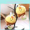Holding Bee Cute Flower Basket Plush Toy Pendant Keychain For Bag Decoration