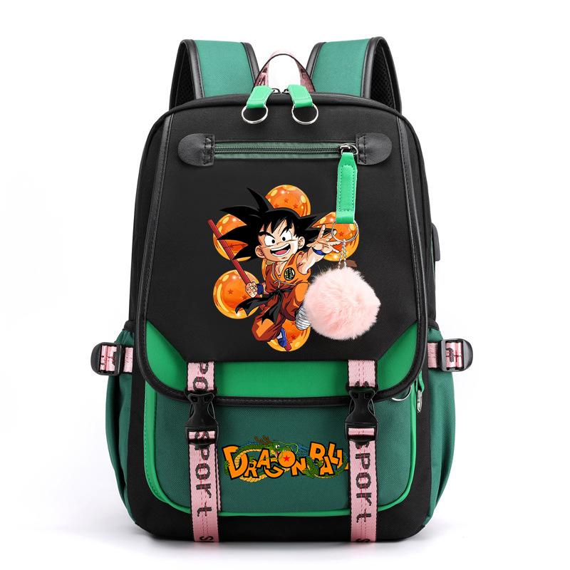 Аниме Dragon Ball Женский мультяшный рюкзак Водонепроницаемый USB рюкзак с легкой книжной сумкой для детей Подарки Мужчины Женщины Дорожная сумка Сумка для отдыха Рюкзак