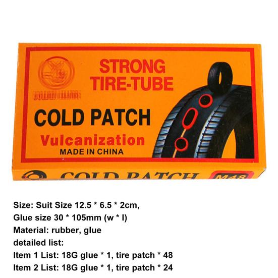 1 Set Rubber Tire Patches Glue Lightweight Portable Strong Sticky Tire Patch Repair