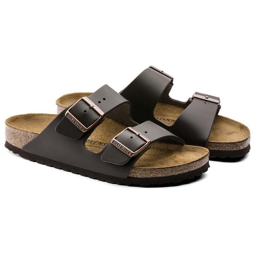 Birkenstock Мужские сандалии Arizona из натуральной кожи 'Темно-коричневые' 0051101