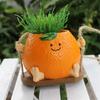Creative Multifunctional Orange Swing Planter Pot With Swing Feature Suitable for Kids Entertainment and Home Gardening