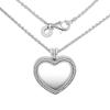 Authentic 925 Sterling Silver Moment Sparkling Floating Heart Locket Pendant Necklaces for Women Silver Necklace Jewelry