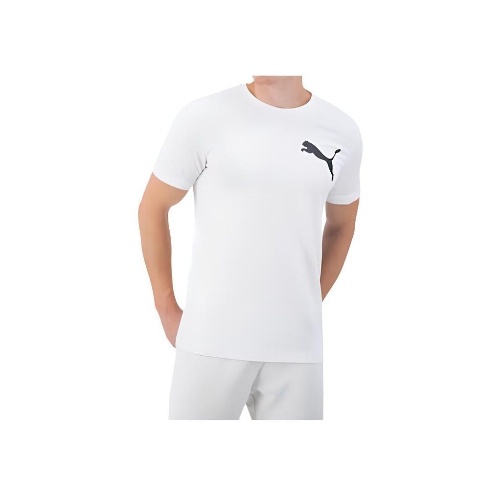 Puma Big Logo Short Sleeve T-Shirt Men Tops White 855072-02