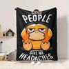 1pc Psyduck Blanket Lightweight Flannel Blanket Throw Blanket For Sofa, Bed, Travel, Camping, Livingroom, Office, Couch