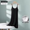Модальная ночная сорочка с мягкими чашками для женщин - Камисоль с чашками «пять пальцев», без косточек, домашнее и уличное длинное платье
