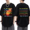 Radiohead Graphic T Shirt Music Album In Rainbows Men's Short Sleeve Hip Hop Gothic Punk Oversized T-shirts Streetwear