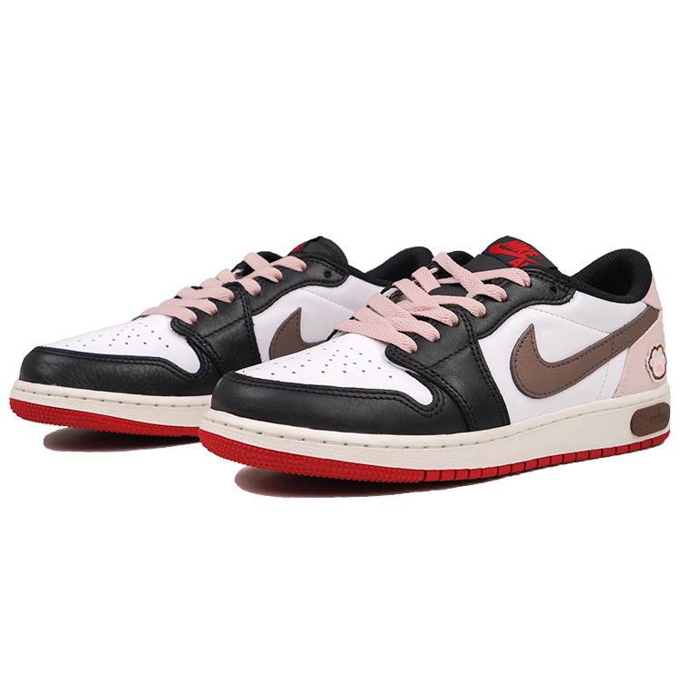 Jordan Air Jordan 1 RISK Низкие Винтажные Баскетбольные Кроссовки GS Розово-Коричневые CZ0858-106(Team27-S-BOX)