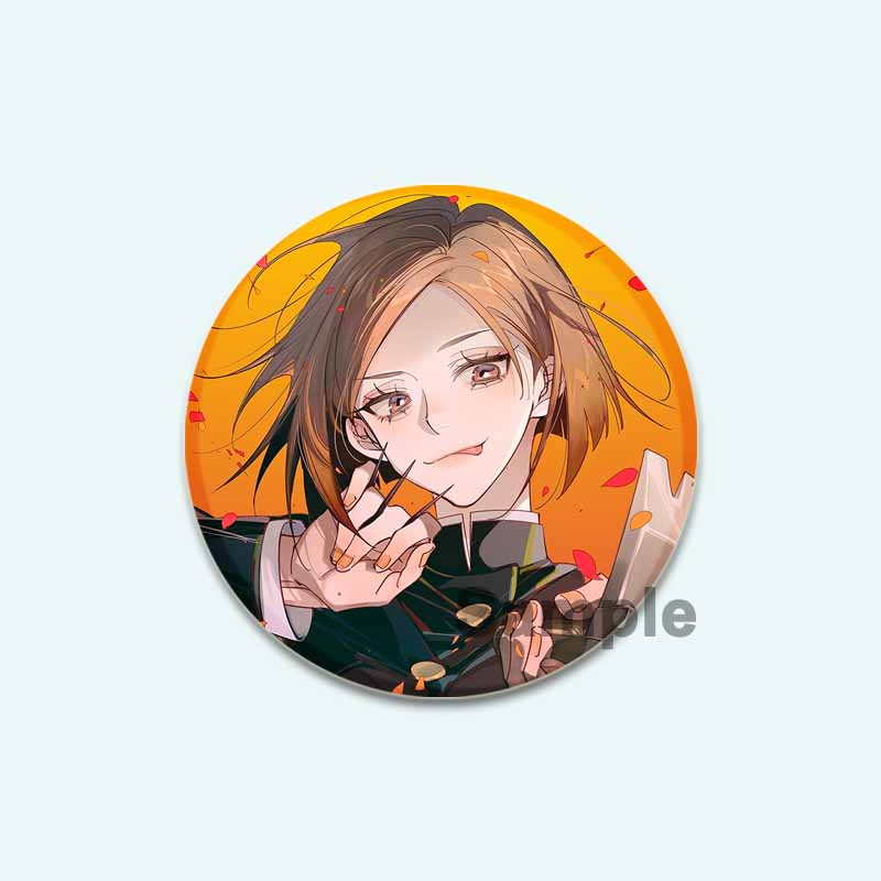 32/44/58 мм аниме дзюдзюцу кайсен HD печать брошь аниме значок мультфильм фигурка Годзё Сатору Юдзи Итадори круглый дисплей нагрудные значки ювелирные изделия подарки