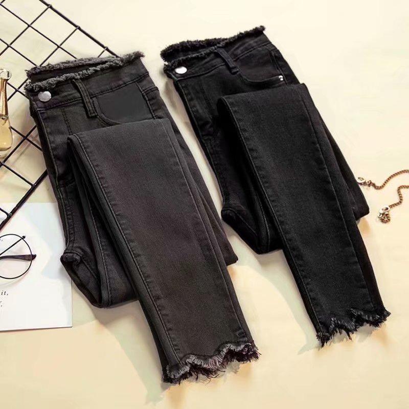 SCIONE Леггинсы, эластичные джинсы, детские леггинсы большого размера, узкие, с девятью заостренными краями, маленькие леггинсы