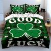 Green Shamrock Good Luck Set Bedding Duvet Cover Set Duvet Cover Pillowcases (1 * Duvet Cover 2 * Pillowcases, without duvet insert)