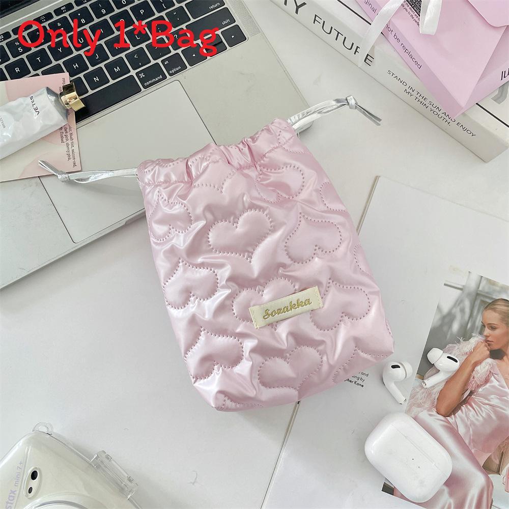 Cute Girls Drawstring Bag Made Of Pu Material For Indoor Travel And Cosmetics Storage