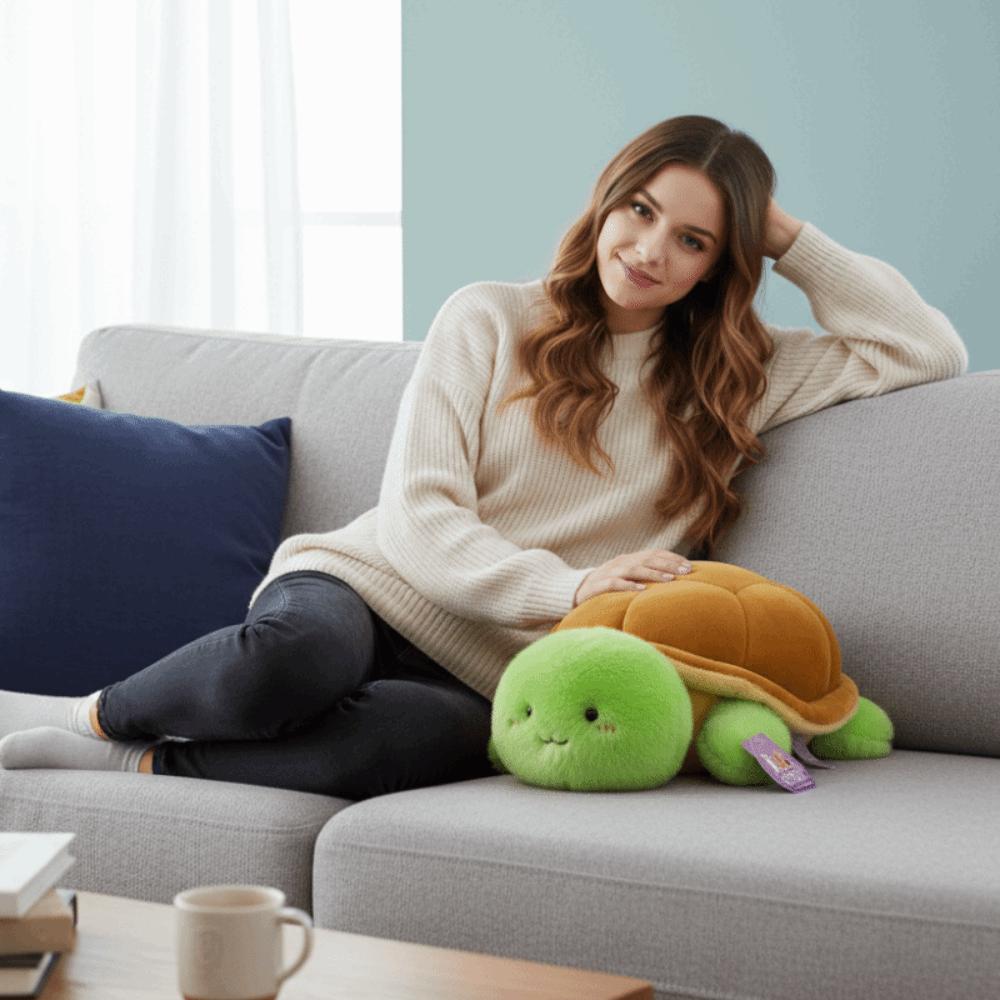 Collection Bread Tortoise Plush Toys Fluffy Turtle Doll Throw Pillow Car Decor