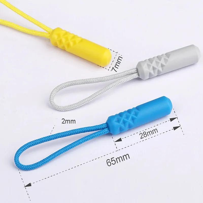 10 Pcs/set 10 Color Zippers Pull Puller End Fit Rope Tag Replacement Clip Broken Buckle Fixer Suitcase Tent Backpack Zipper Cord