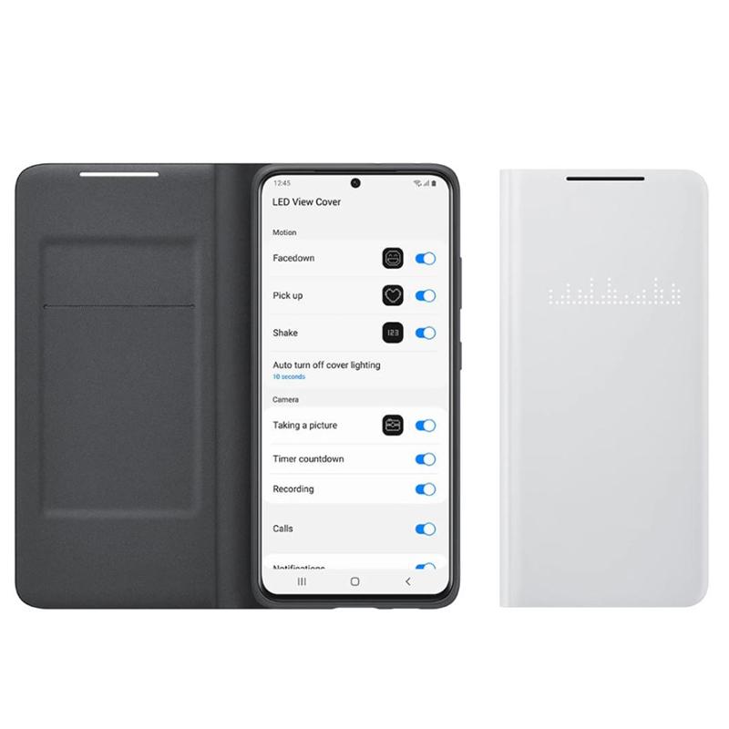 Оригинальный светодиодный раскладной чехол для телефона Smart View для Samsung Galaxy S21 Ultra 5G SM-G998B со светодиодной подсветкой