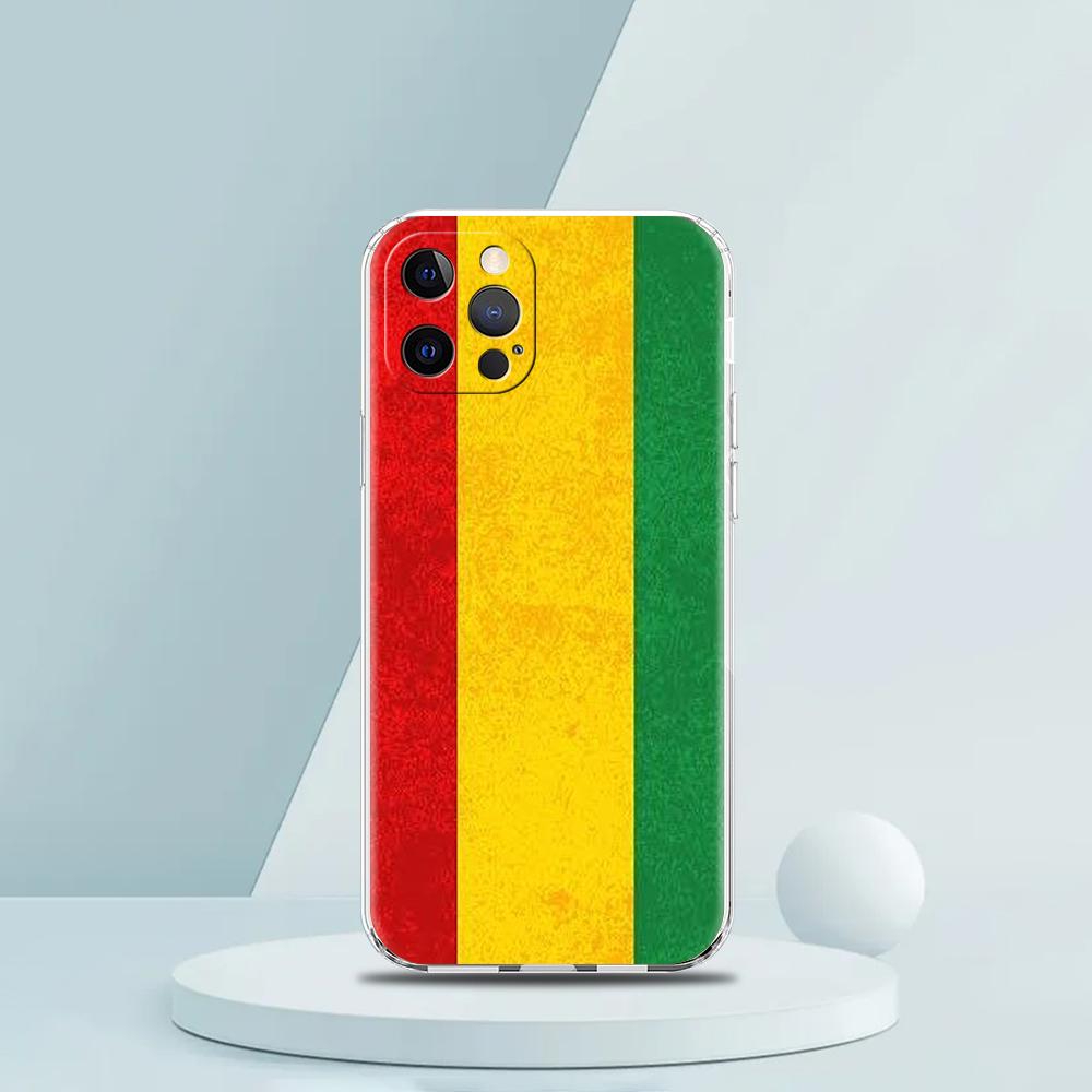 For IPhone 18 15 16 14 13 12 mini 11 Pro Max XS X XR SE 7 8 Plus Silicone Clear Cover Ethiopia Flag Luxury Phone Case