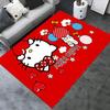 Office Rug Hello Kitty, balloons Anti-Slip Rug, Machine Washable for Living Room, Bedroom, Office, Multiple Sizes, Bedroom Mat, Decorative Mat, Durabl