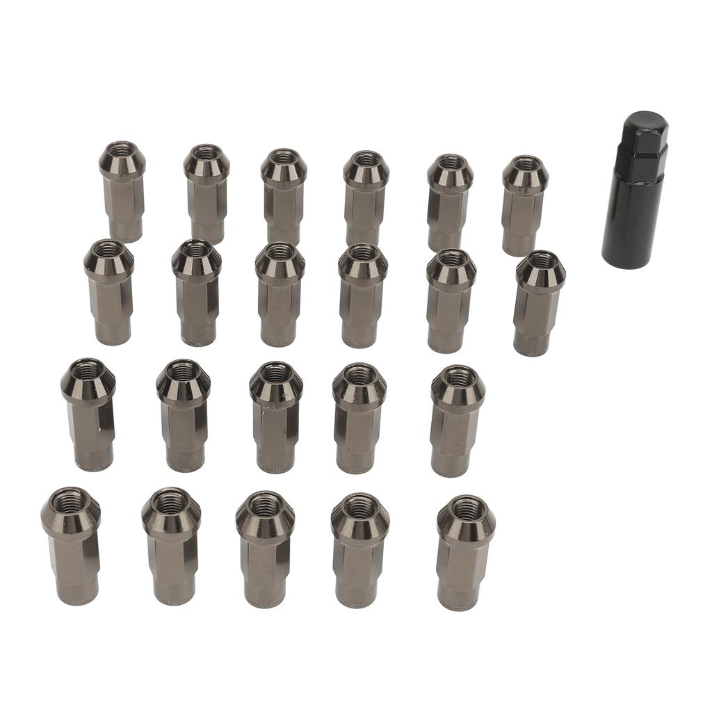 22 шт. Конусные гайки с ключом-головкой, легированная сталь, универсальные кованые стопорные гайки, замена для TOYOTA, титан M12x1.5