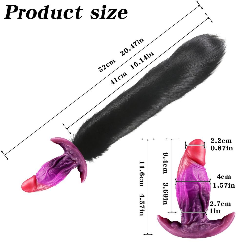 Реалистичный Мягкий Хвост Анальная Пробка SM Игрушка для Бондажа Неправильной Формы Задняя Пробка Взрослая Интимная Секс-Игрушка