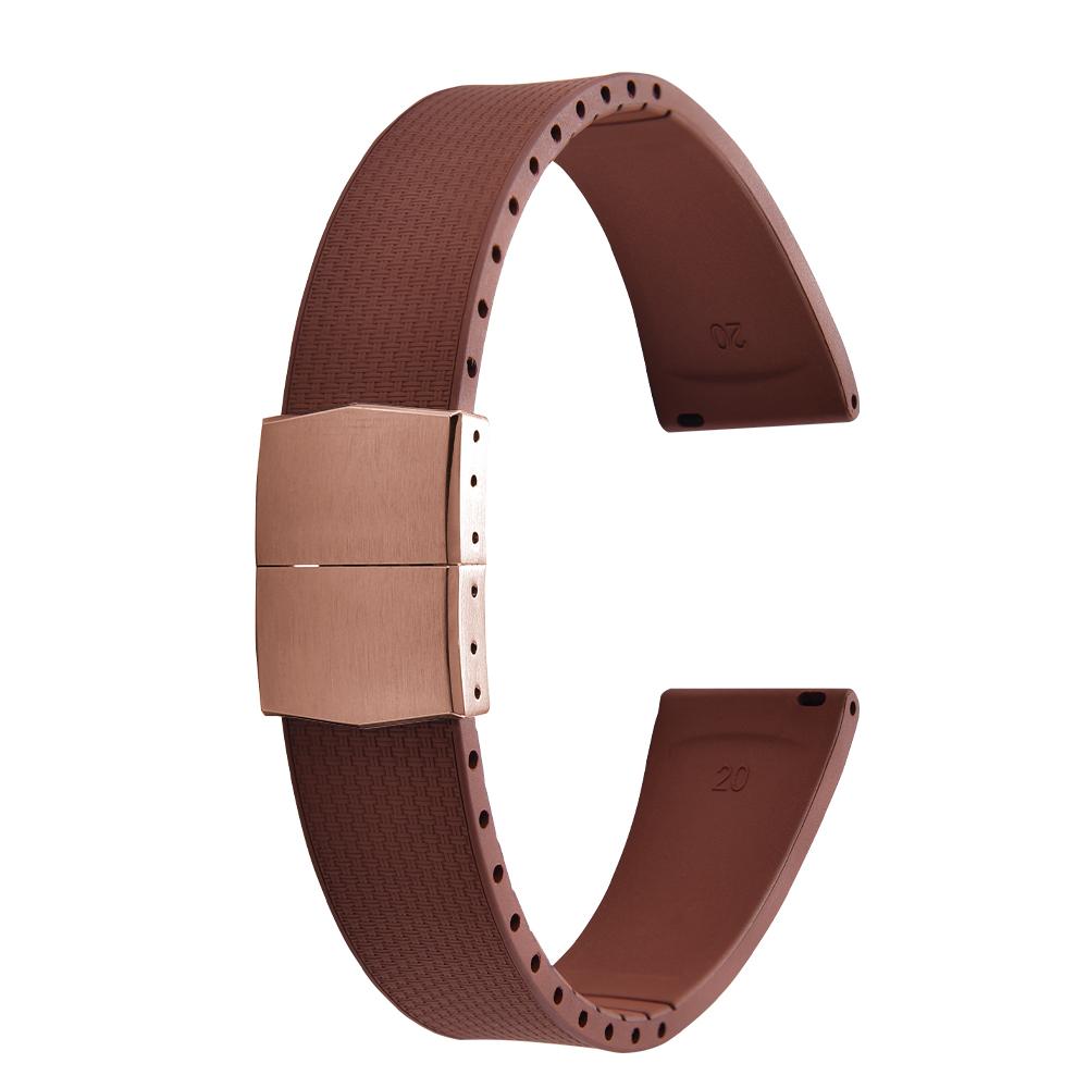 20 мм каучуковые ремешки Delugs CTS Fkm для часов с застежкой-бабочкой 4 цветов Уникальная текстура Быстросъемный ремешок для часов для брендовых часов