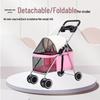 Lightweight Folding Pet Stroller, Fully Enclosed for Dogs & Cats, Detachable Design for Outdoor Use
