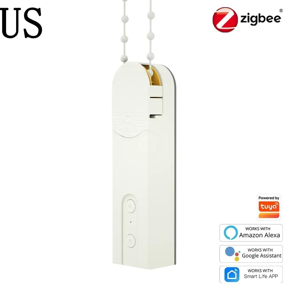 MOES ZigBee3.0 DIY Chain Motorized Bluetooth Roller shutter Blinds Shades Drive Motor Tuya Smart APP Alexa Google Voice Control