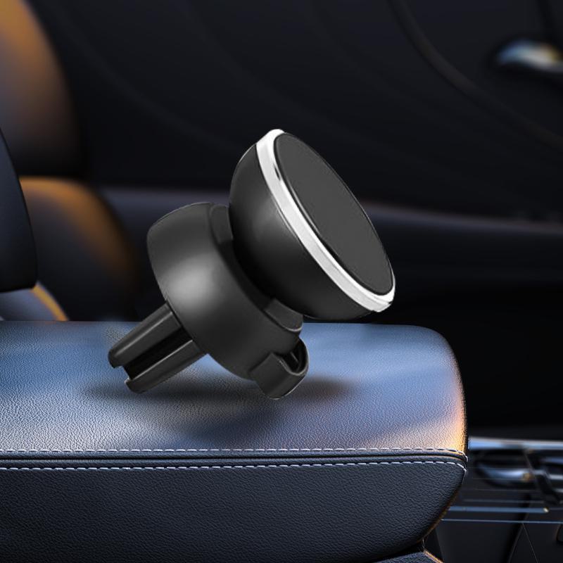 Магнитный держатель телефона на решетку воздуховода автомобиля на 360° - универсальное многофункциональное крепление-клипса