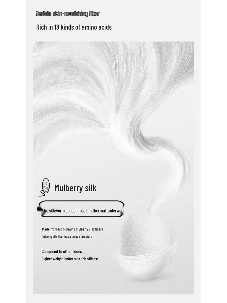 Women's Cashmere Silk Seamless Warm Underwear Set - Fleece-Lined Base Layer for Autumn and Winter