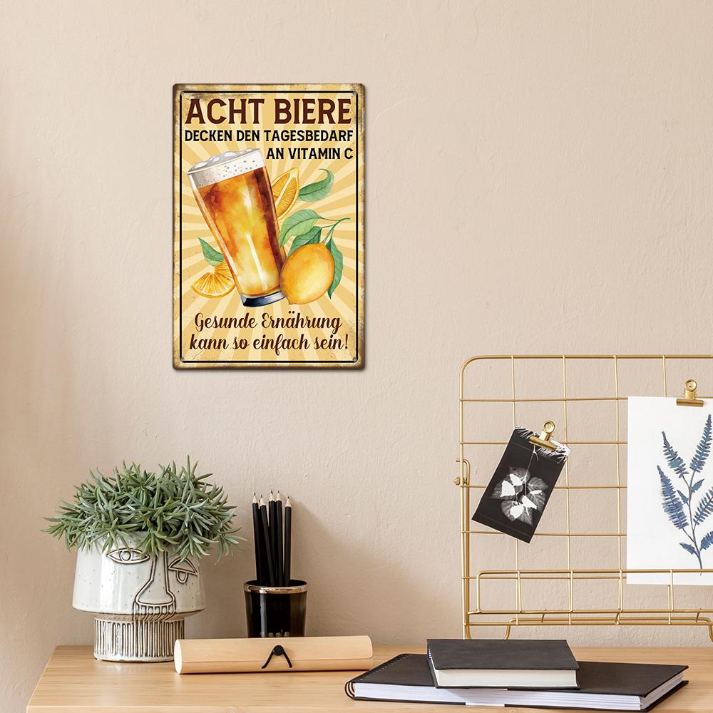 Декор 1 шт. Немецкая винтажная металлическая жестяная вывеска, настенный декор для дома, фермерского бара, паба, клуба, подарок для друзей, 7,9x11,8 дюймов