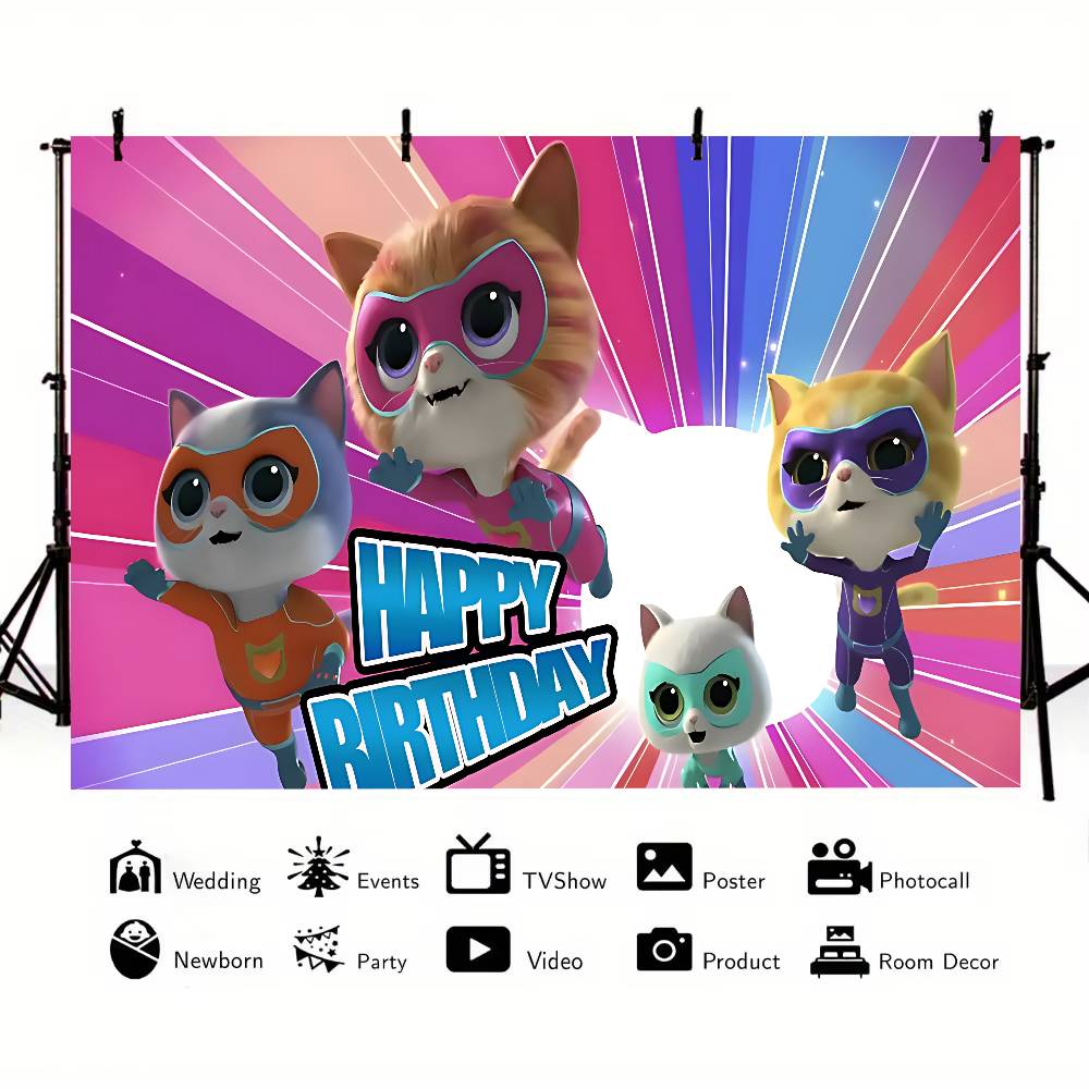 SuperKitties Background Photography Castle Wizard Platform First Night Street Birthday Party Decoration Gifts Props Poster