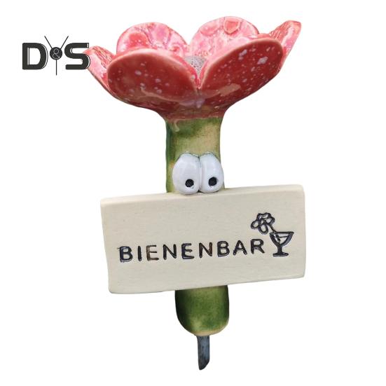 Станция для поения пчел, цветочный дизайн, поилка для насекомых, смоляная чашка для поения пчел, кормушка для диких пчел, бабочек, декор для сада на открытом воздухе