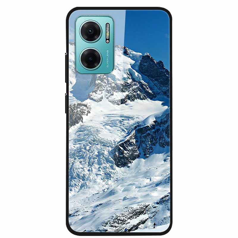 Чехол Для Xiaomi Redmi Note 11E Роскошный Закаленное Стекло Жесткая Задняя Крышка Для Redmi Note 11E Capa Ударопрочный Цветок Funda Волк Coque