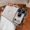 For iPhone 17 Air 17 Pro Max Case New Camera Protector Glitter Bling Clear PC Cover for iPhone 13 12 11 14 15 16 Pro Max