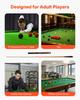 Pool Cue, 1447.8mm Jointed Snooker Cue, Snooker Cues Stick with Extension Rod & 9.5mm Leather Tip, 538g Pools Stick for Professional Pool Table, Bar,