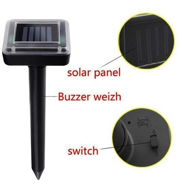 Ультразвуковой отпугиватель животных на солнечной энергии, уличный водонепроницаемый отпугиватель змей, мышей, животных, отпугиватель мышей на солнечной энергии