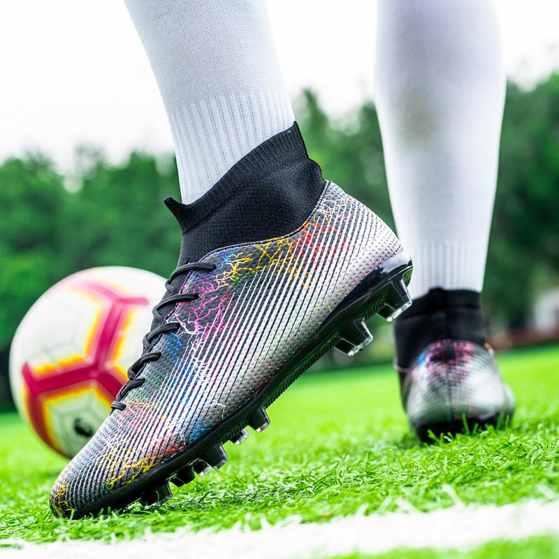 Футбольные бутсы с высоким берцем, мужские футбольные бутсы с длинными ногтями, детские молодежные кроссовки для соревнований, футбольные бутсы для детей