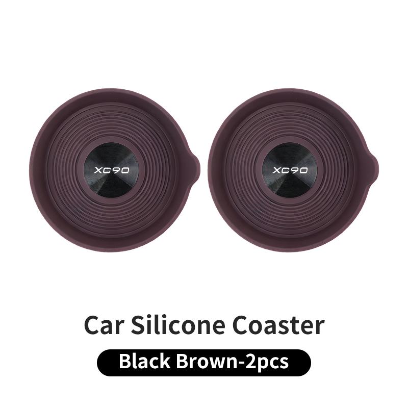 Waterproof Car Coaster Silicone Anti-slip Mat Interior Accessories For Volvo XC90 XC60 S60 V40 V50 V60 T6 XC40 V70 V90 S90 S80