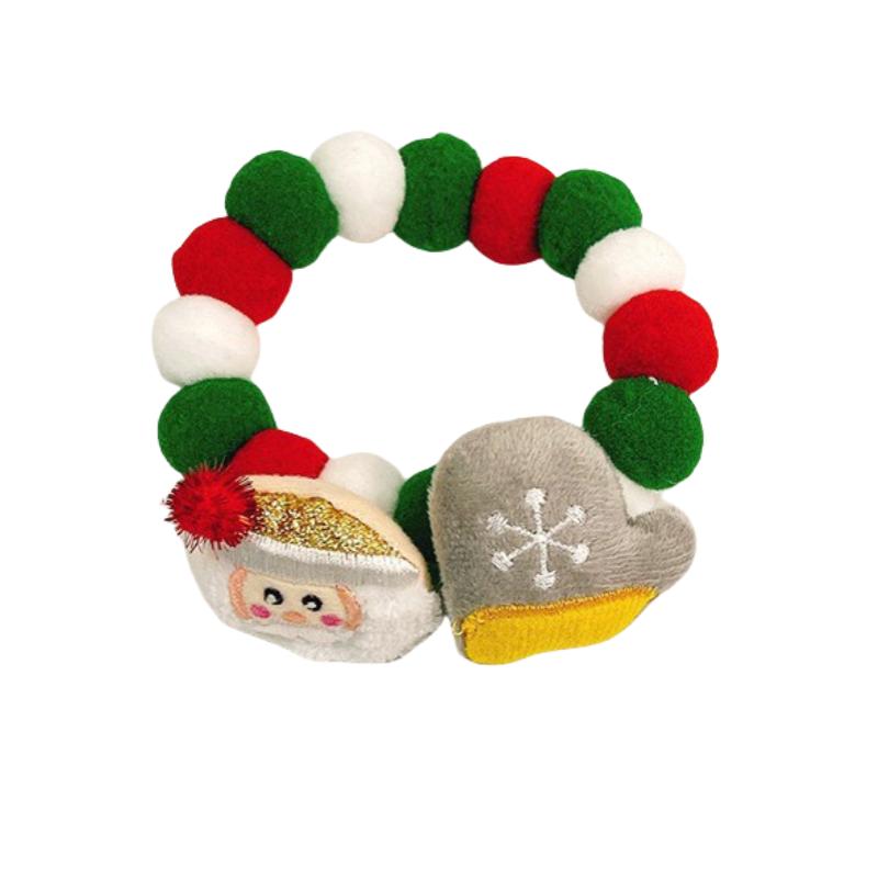 Домашняя кошка Меховой шарик Ошейник Шляпа Лось Галстук Подарок Украшение для собаки Ошейник для маленькой и средней собаки Эластичность Праздничное украшение Рождество