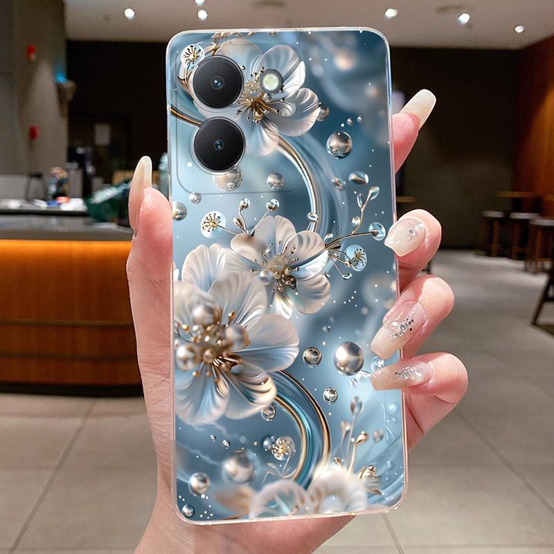 Чехол для телефона Vivo Y36 V2247 V2248 4G Y27 5G Y77T Y27S Y100I Бабочка Защитный чехол Прозрачный Мягкий Силиконовый TPU Чехол